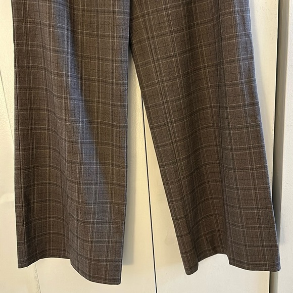 Gentle Herd 100% Wool Plaid Checkered Pleated Wide Leg Trouser - Picture 10 of 17